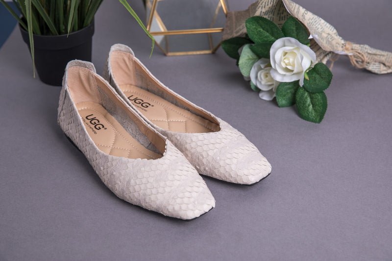 AUSTRALIAN SHEPHERD® Women Leather Square Toe Ballet Flats Serena插图1