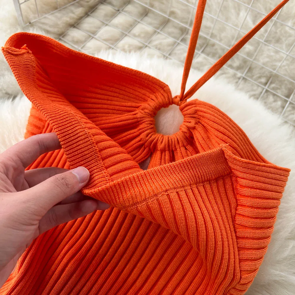 YuooMuoo Chic Fashion Sexy Package Hips Split Knitted Summer Dress 2025 Women Slim Elastic Bodycon Party Dress Streetwear Outfit插图20