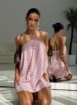 Moonlit Mini Dress Pink Stripe缩略图 0-modelinfo-holly-us2_85444ae4-8ed5-4f77-a8fa-ed47f8e9d8ca