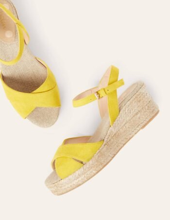 Jasmine Espadrille Wedges-Chartreuse