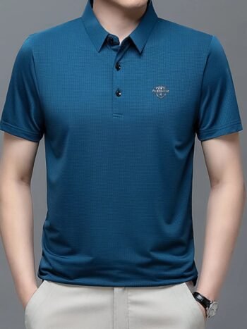 Men's Plus Size Breathable Short Sleeve Polo