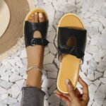 Casual Open Toe Cutout Detail Sandals缩略图 2f964146118a47e4accc17b1c4acd65f-Max-Origin