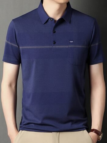 Men's Plus Size Breathable Short Sleeve Polo