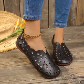 Hollow Out Breathable Casual Flat Slip-Ons