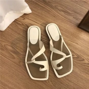 Toe Loop Flats Sandals
