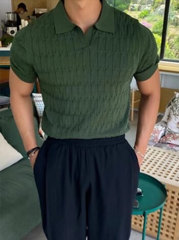 Men's Classic Short Sleeve Knit Polo Plus Size