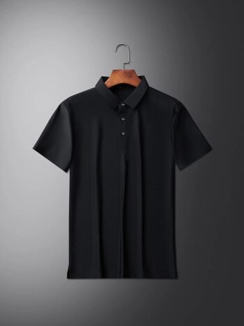 Men's Plus Size Breathable Short Sleeve Polo Shirt