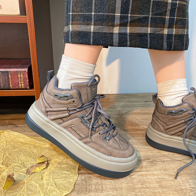 Retro Niche Design Womens High Top Sneakers插图9