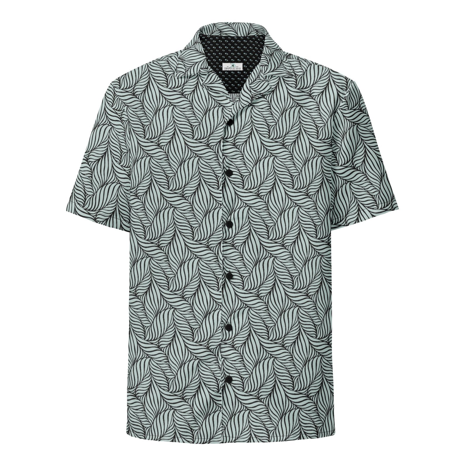 Grey_Palm_button_hawaiian_shirt_Tropical_Seas_Clothing