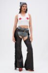 RODEO FRINGE FAUX LEATHER CHAPS缩略图 JDN3091114-5BLACK1