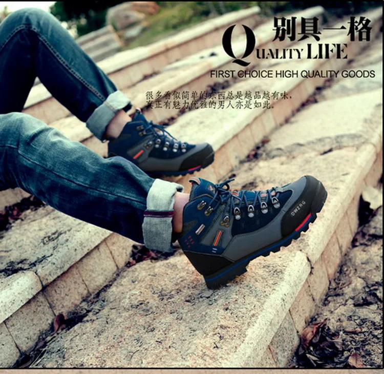 2025 Men Outdoor Ankle Boots Waterproof Sports Shoes Mountain Climbing Classic Footwear Leather Sneakers Hiking Boots Fashion插图13