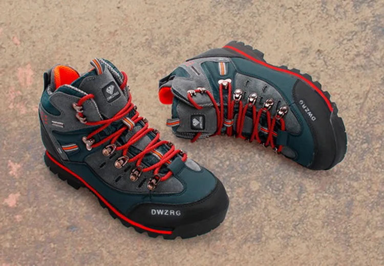 2023 Men Outdoor Ankle Boots Waterproof Sports Shoes Mountain Climbing Classic Footwear Leather Sneakers Hiking Boots Fashion插图1