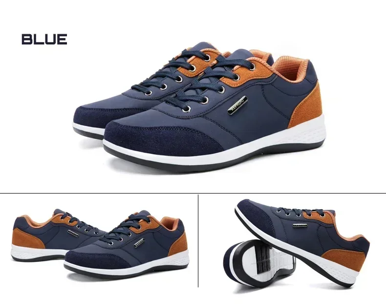 Leather Men Shoes Sneakers Trend Casual Shoe Comfortable Breathable Leisure Male Sneakers Non-slip Footwear Men Sports Shoes插图16