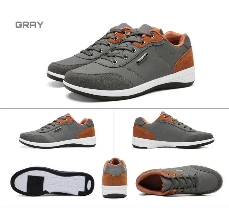 Leather Men Shoes Sneakers Trend Casual Shoe Comfortable Breathable Leisure Male Sneakers Non-slip Footwear Men Sports Shoes插图15