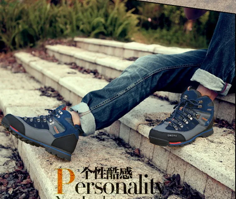 2023 Men Outdoor Ankle Boots Waterproof Sports Shoes Mountain Climbing Classic Footwear Leather Sneakers Hiking Boots Fashion插图10