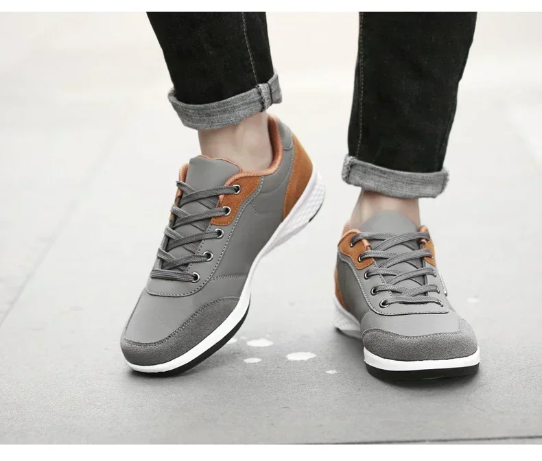 Leather Men Shoes Sneakers Trend Casual Shoe Comfortable Breathable Leisure Male Sneakers Non-slip Footwear Men Sports Shoes插图6