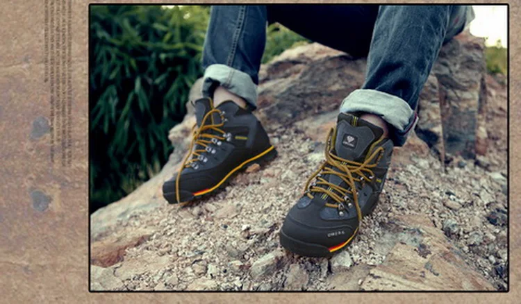 2023 Men Outdoor Ankle Boots Waterproof Sports Shoes Mountain Climbing Classic Footwear Leather Sneakers Hiking Boots Fashion插图17