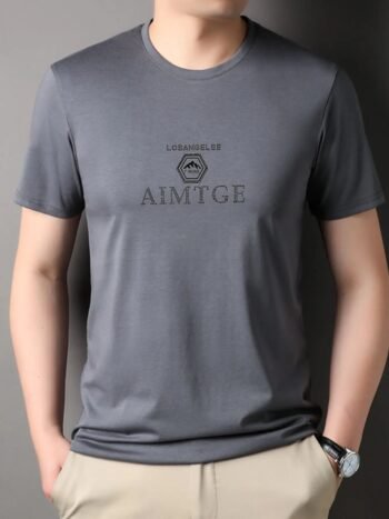 Men's Plus Size Round Neck Short Sleeve T-Shirt