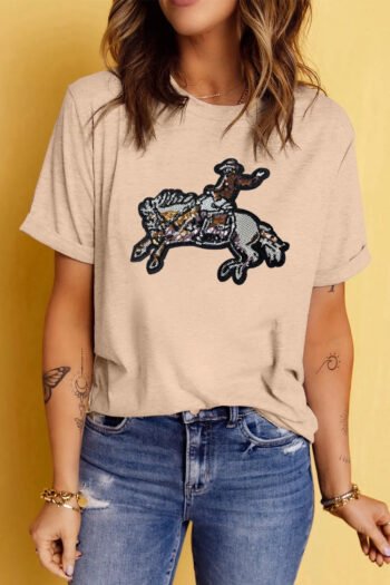 Sequin Rodeo Graphic Crewneck Tee