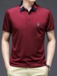 Men’s Plus Size Short Sleeve Contrast Collar Polo Shirt缩略图 e92db92848ee40789330cd5f68558712-Max-Origin