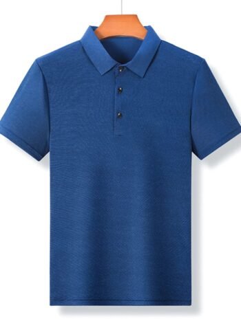 Men's Plus Size Breathable Collared Neck Short Sleeve Polo