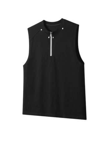 Men's Sleeveless Quarter-Zip Tank Top