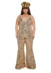 Plus Sparkle Nights Sequin Jumpsuit- Gold (Fairfax)缩略图 s1875771_f_r_club_exx_plus_sparkle_nights_sequin_jumpsuit_gold_291975_0122_24_07_10_d4132ee2-569d-454d-9d1d-b88959201e34