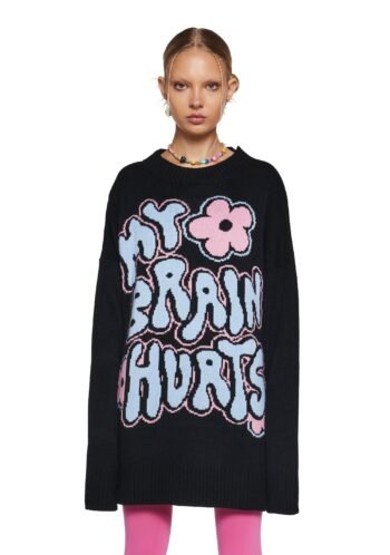 My Brain Hurts Intarsia Sweater (Fairfax)