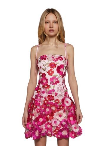 Floral Dreams Mini Dress - Light Pink (Fairfax)