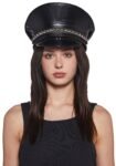 Pyramid Studded Captain Hat – Black缩略图 s1905590_f_r_0272_25_05_05