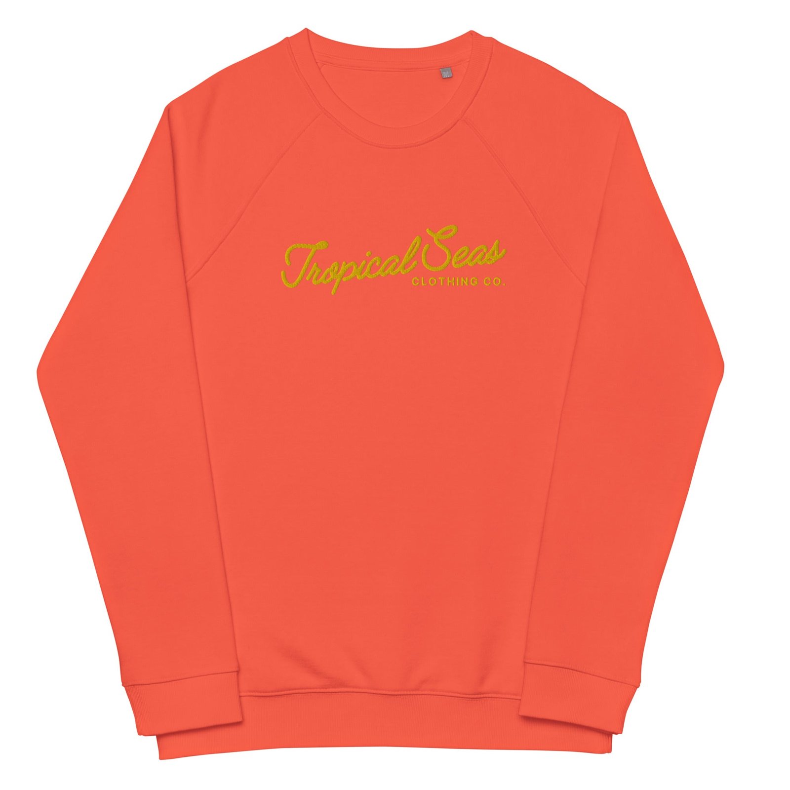 unisex-organic-raglan-sweatshirt-burnt-orange-front-65d03255805ed
