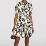 Diane Von Furstenberg Amber Floral Print Stretch Cotton Mini Shirt Dress Size 12缩略图 m18072127047_1