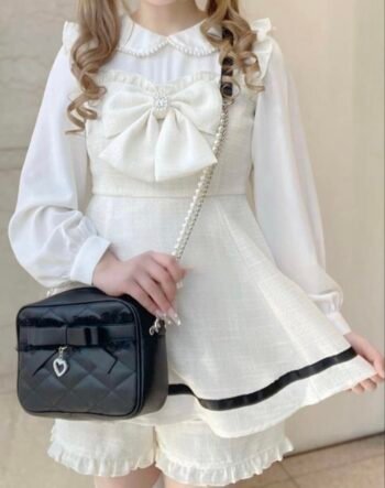 Ank Rouge Ribbon Frill Jumpsuit