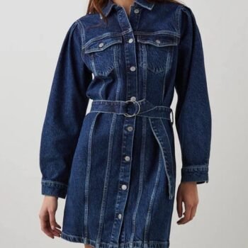 RAILS Griffith Belted Denim Mini Shirtdress