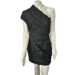 All Saints Co. Womens One Shoulder Italian Cloth Mini Dress Slate Gray Size 8缩略图 m44373054069_1