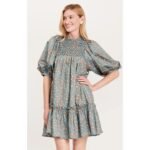 Tyler Boe Pippa Cotton Cheetah Print Dress, Multi 246 Sz XS