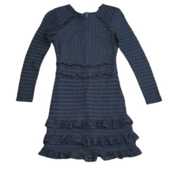 Parker Black Ruffle Lottie Mini Dress 6