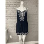 Romeo + Juliet Couture Navy Blue & White Mini Boho Dress Size S NWT缩略图 m71965044411_1