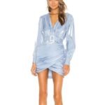 New Song of Style Tucker Mini Dress Blue Size XS