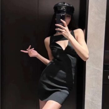 RICK OWENS Sling Cutout Mini Dress